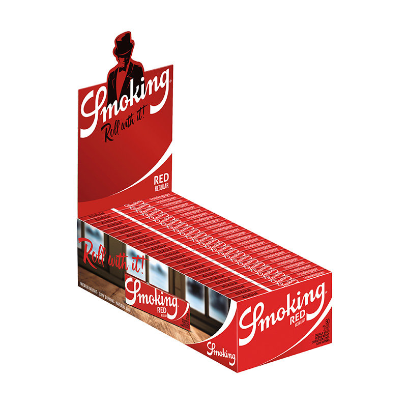Set 50 pachete Foite Smoking Regular Red60 SMK0042