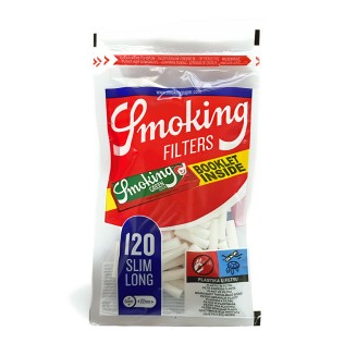 Cutie cu 25 pungi Filtre tigari Smoking Classic Slim Long 120 bucati + Foite Rulat Smoking Regular Green SMK0097