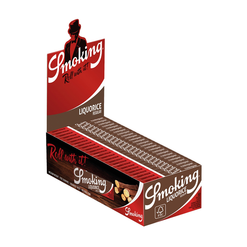 Set 50 pachete Foite Smoking Regular Liquorice SMK0580