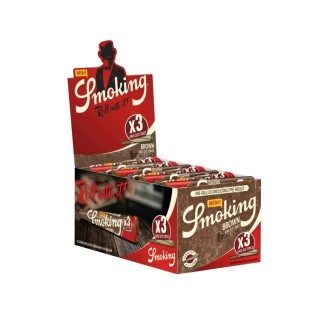 Set 50 Smoking King Size Pre Rolled Brown 3 Pack SMK2308