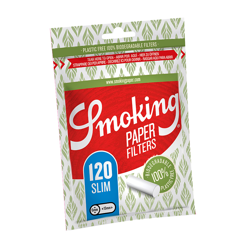 Cutie 30 pungi Smoking Paper Filters Slim 120 bucati SMK2411