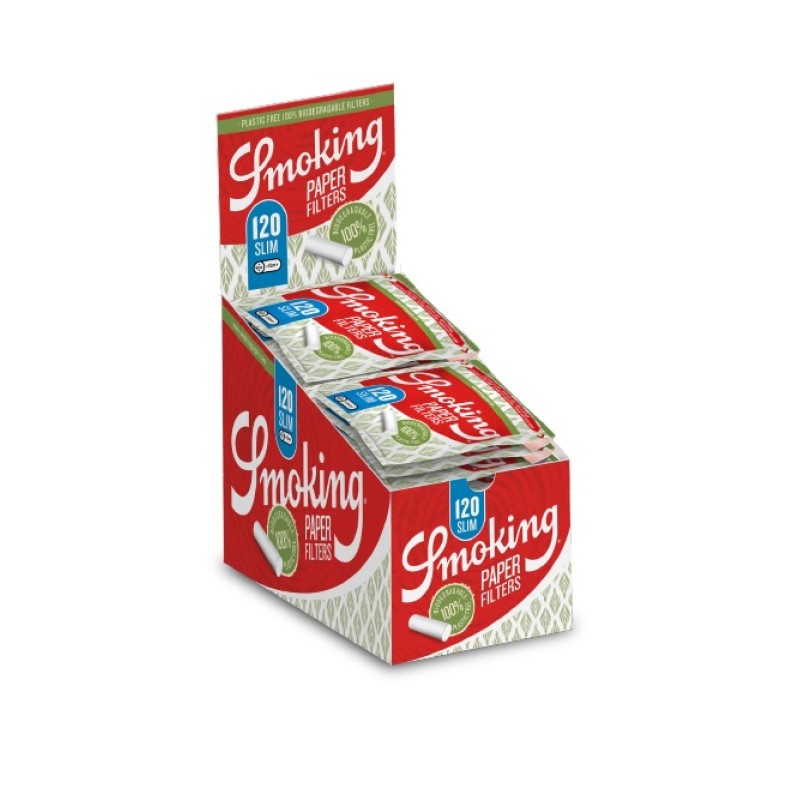 Cutie 30 pungi Smoking Paper Filters Slim 120 bucati SMK2411